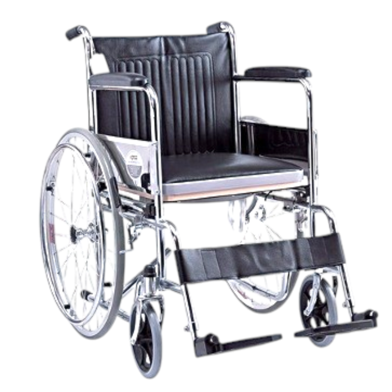 Silla de Ruedas de Acero Inoxidable Con Urinario